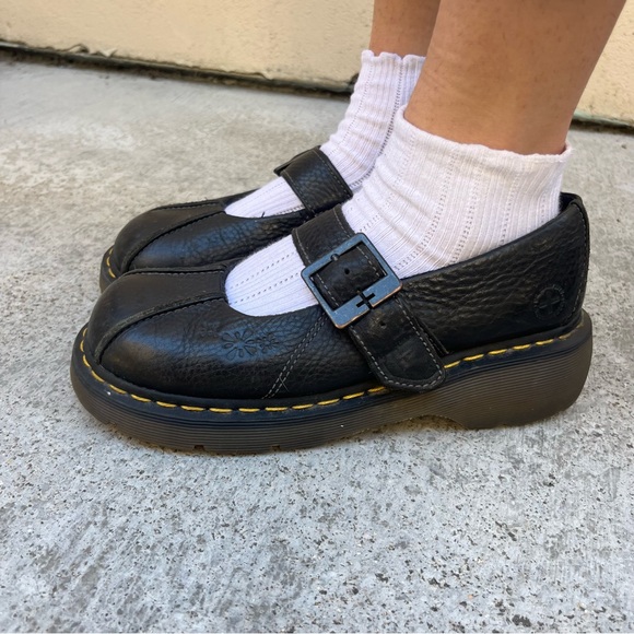Vintage Y2k Dr Marten Mary Janes with Flowers - Picture 2 of 7